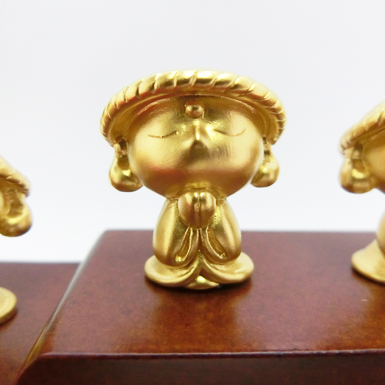 招福 笠地蔵｜純金製ガラスケース : HIKARI GALLERYヤフー店