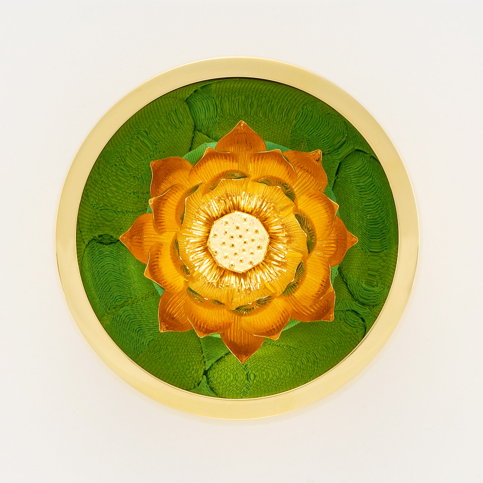 美品✨光則 純銀製仏花　蓮飾り（ピンク）1.7号　仏具　おりん　純金仕立て 美品✨光則 純銀製仏花 蓮飾り（ピンク）1.7号 仏具 おりん 純金