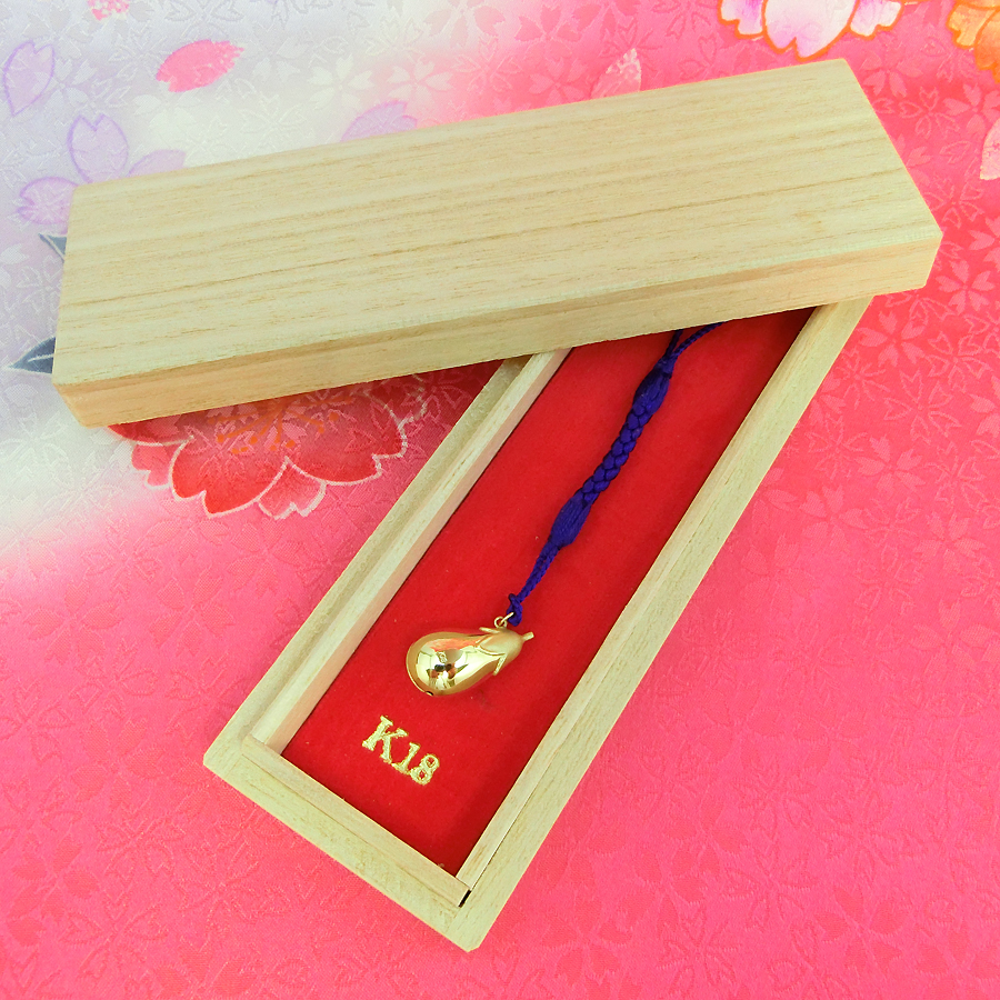 鈴 茄子 Sサイズ｜根付 18金製 : HIKARI GALLERYヤフー店 - 通販