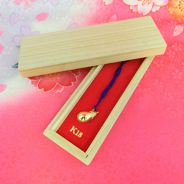 鈴 茄子仕様 Sサイズ｜18金製根付 : HIKARI GALLERYヤフー店