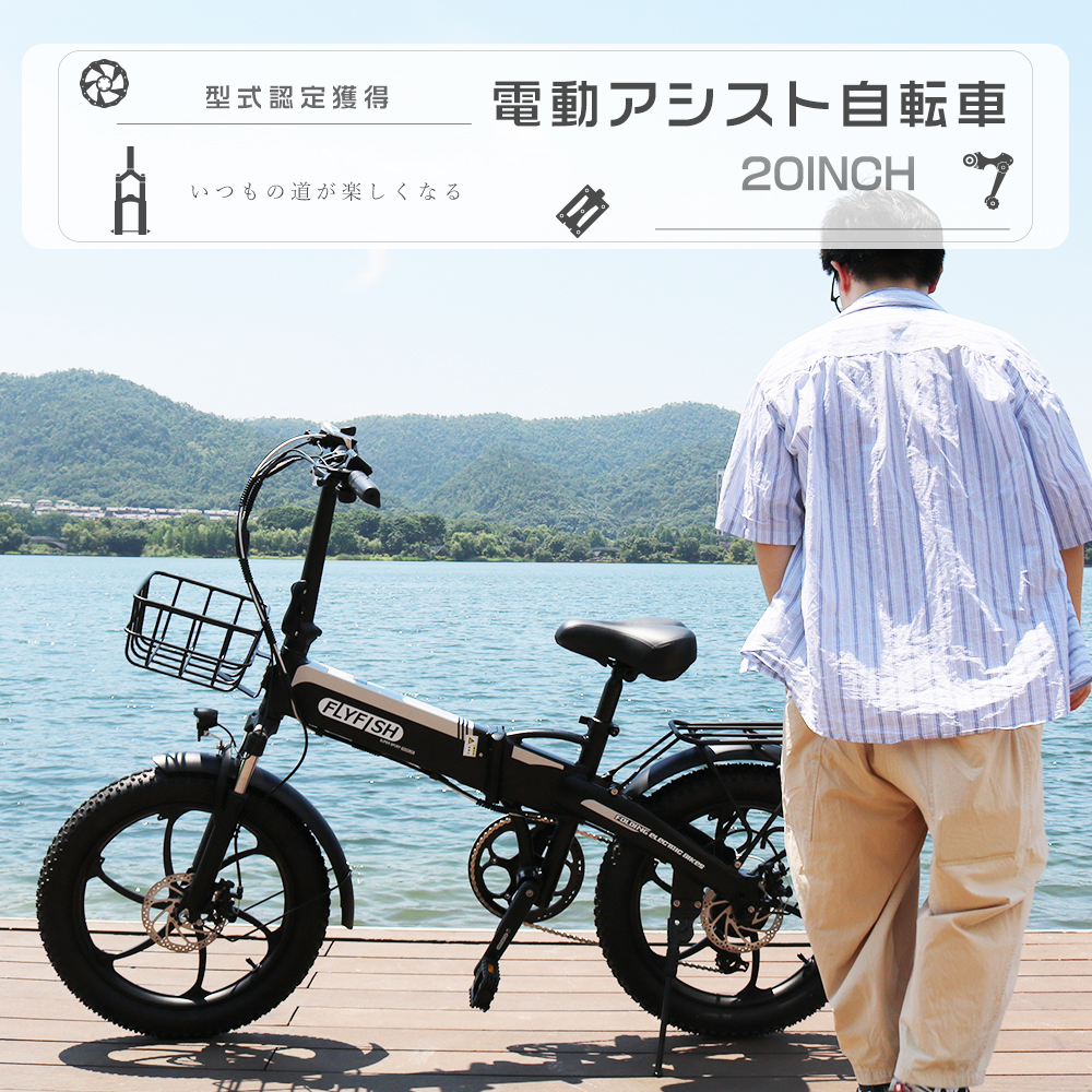 FLYFISH 電動自転車 電動アシスト自転車 20インチ 型式認定