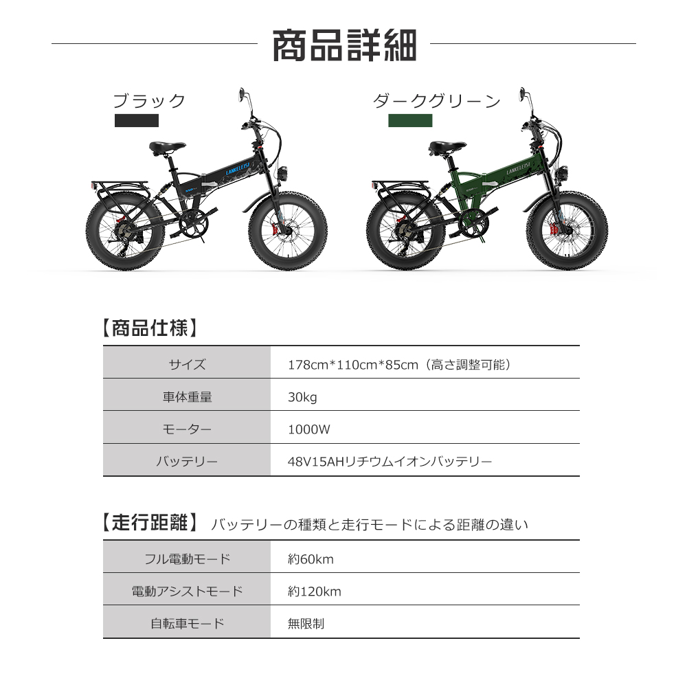 フル電動自転車 最強 1000W 20インチ 48V 15AH 7段変速 最大走行距離120km FATBIKE 電動自転車 折りたたみ 軽量 モペット  ファットバイク 公道走行可能 免許必要 : ebike-20inch-1000w-xl : ライティング商店 - 通販 - Yahoo!ショッピング