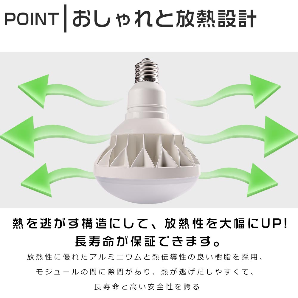 4個セット LEDバラストレス水銀灯 500W水銀灯相当 PAR56 50W LEDビーム