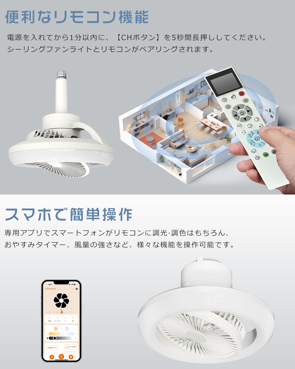 日本語説明書】ファンライト シーリングファンライト シーリングライト