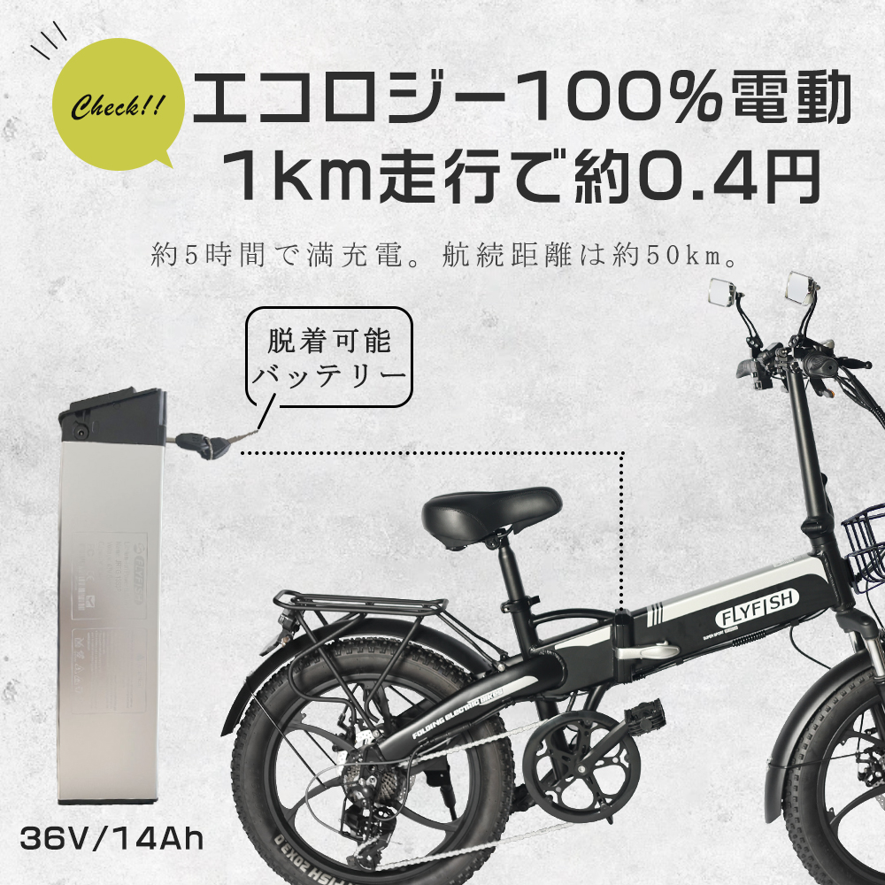 保安部品完備 フル電動自転車20インチ フル電動自転車 最強 電動自転車 折りたたみ 軽量 モペット型電動自転車 モペット 公道走行可能 EBIKE  おしゃれ FLYFISH