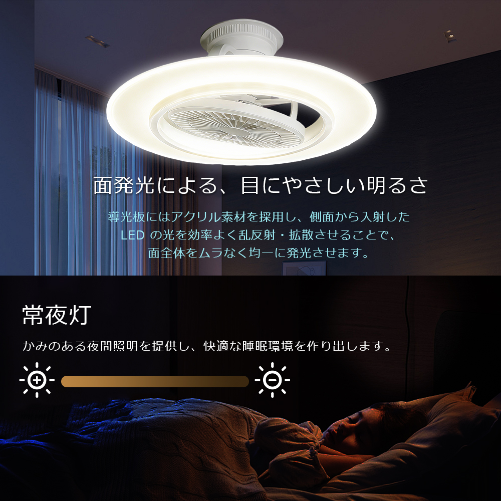 LED シーリングライト ファン付き 18畳 調光調色 風量調節 シーリング