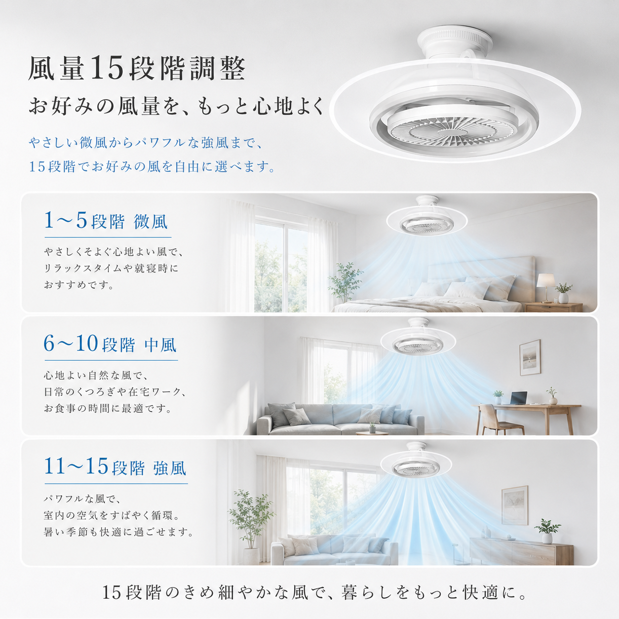 360°自動首振り】LEDシーリングファンライト 10畳 12畳 ファン付き