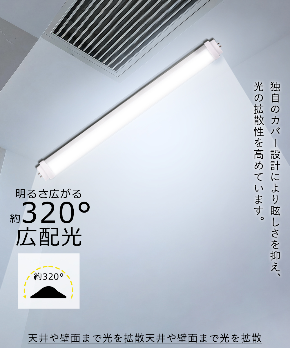 2本セット】 LED蛍光灯 40W形 直管 120cm 電球色 白色 昼白色 昼光色