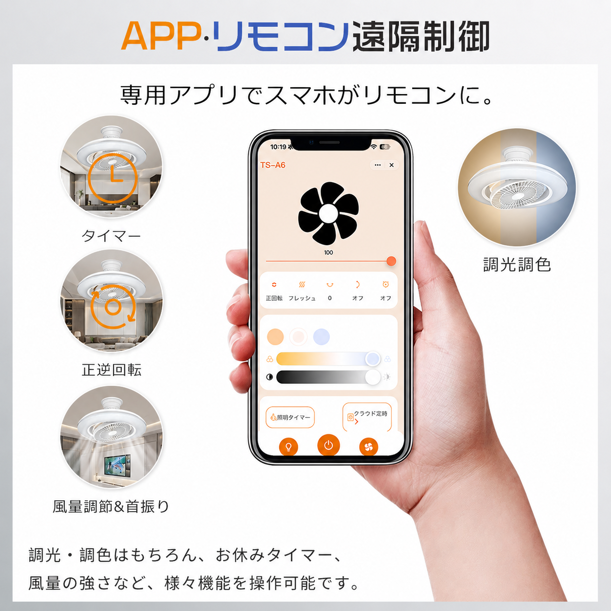 シーリングファン シーリングファンライト シーリングライト 扇風機 調
