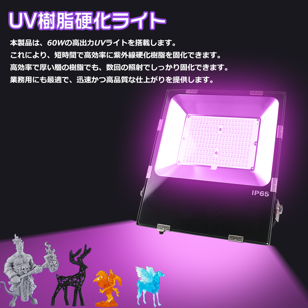 10台セット ブラックライト 60W 120W 紫外線ライト 投光器 LED UV