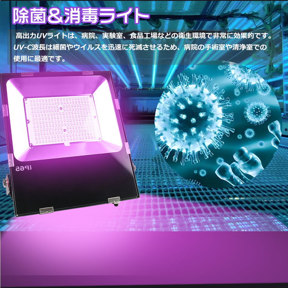 20台セット ブラックライト 60W 120W 紫外線ライト 投光器 LED