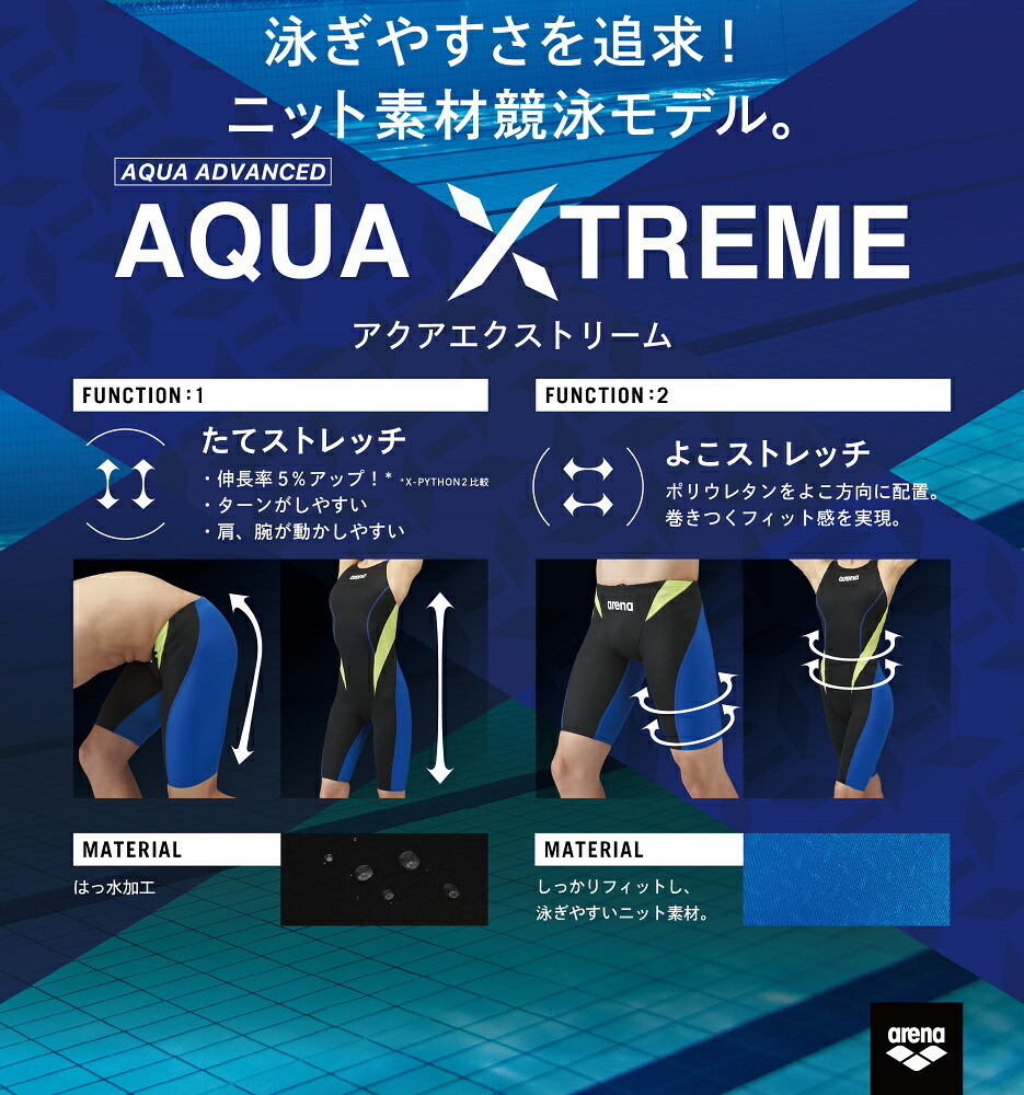 アリーナ ARENA 競泳水着 レディース fina承認 ハーフスパッツ（クロスバック） AQUA ADVANCED AQUA XTREME ARN-1024Wタイプ別注モデル ORIHK1024W｜hikarisp｜09