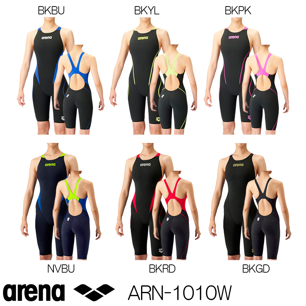 競泳水着 レディース 選手向き アリーナ WA承認 ARENA ハーフスパッツ AQUAFORCE FUSION-Tri レース用 大会用 布帛 ARN-1010W 関連画像1
