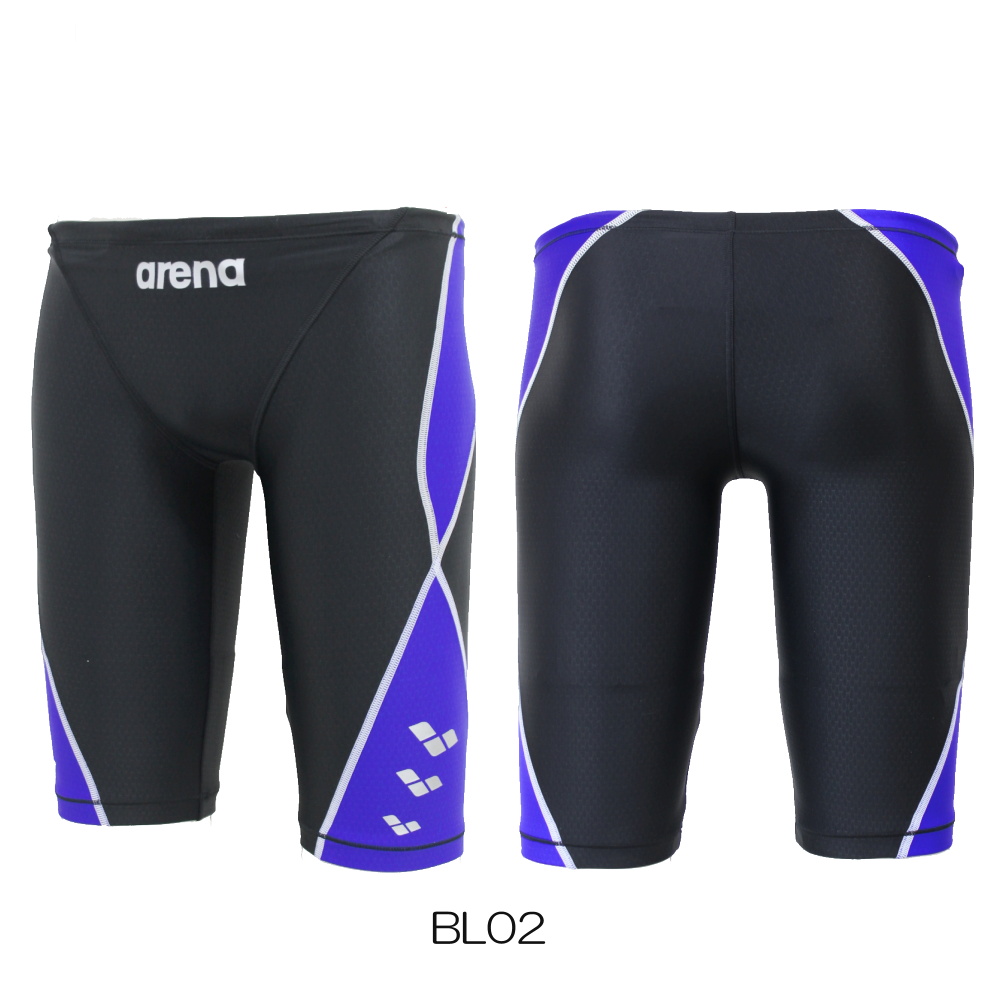アリーナ ARENA 競泳水着 メンズ レーシングスパッツ ハーフレッグ AQUA RACING アクアレーシング UROKO SKIN ヒカリオリジナル別注 AS5SWMH1MB | アリーナ | 03