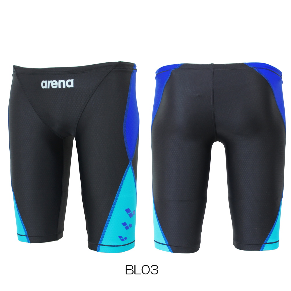 アリーナ ARENA 競泳水着 メンズ レーシングスパッツ ハーフレッグ AQUA RACING アクアレーシング UROKO SKIN ヒカリオリジナル別注 AS5SWMH1MB | アリーナ | 05