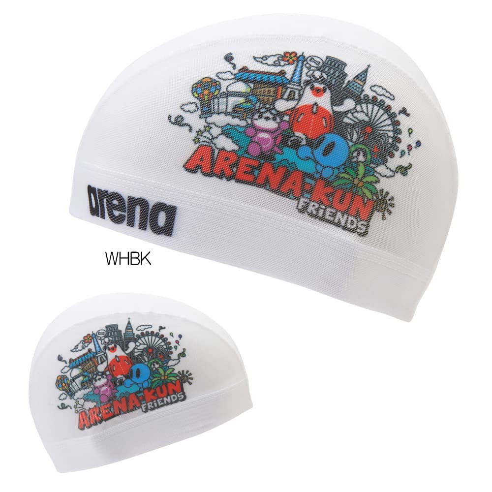 アリーナ ARENA 水泳 メッシュキャップ アリーナくん スイムキャップ 水泳帽 水泳小物 2026年秋冬モデル AS6FSCA3U 関連画像1