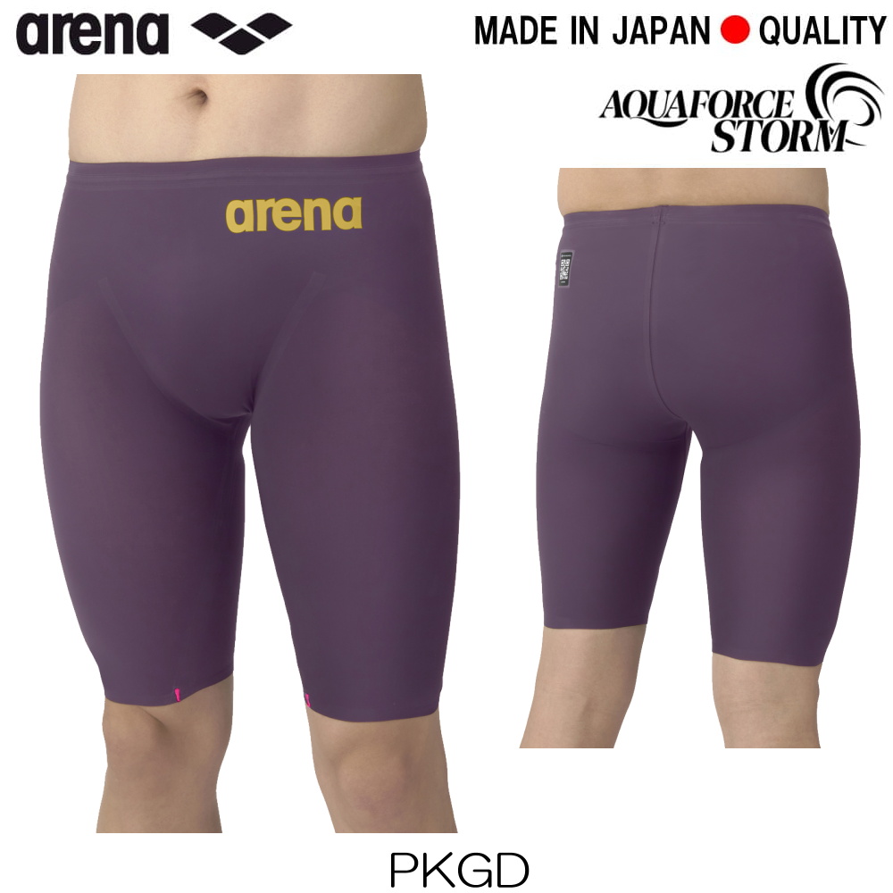 美品⭐︎タグ付き高速水着arenaアクアフォースストーム背閉じタイプ Mサイズ FINAマークあり レディース 高速水着 レース水着 選手用