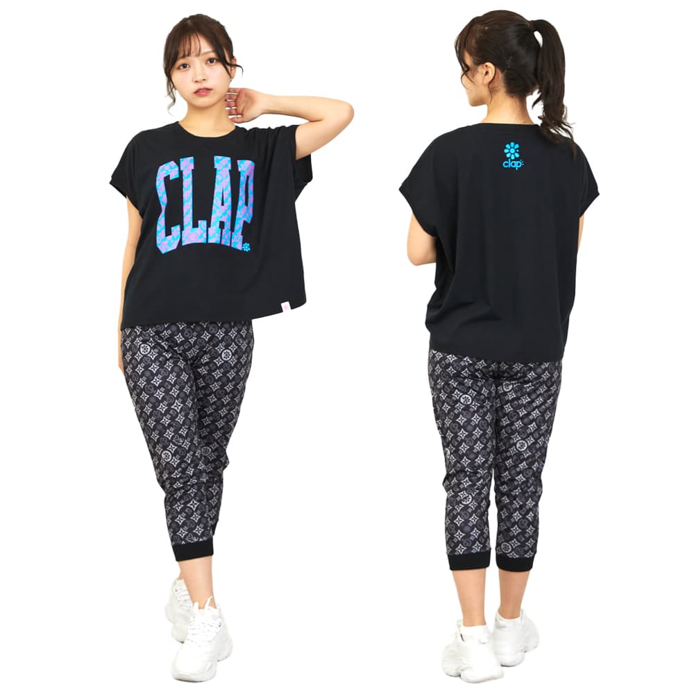 clap(クラップ) モノグラム E-SHUTOOOO レディース クロップドパンツ スポーツアパレル トレーニング フィットネス 女性 ...
