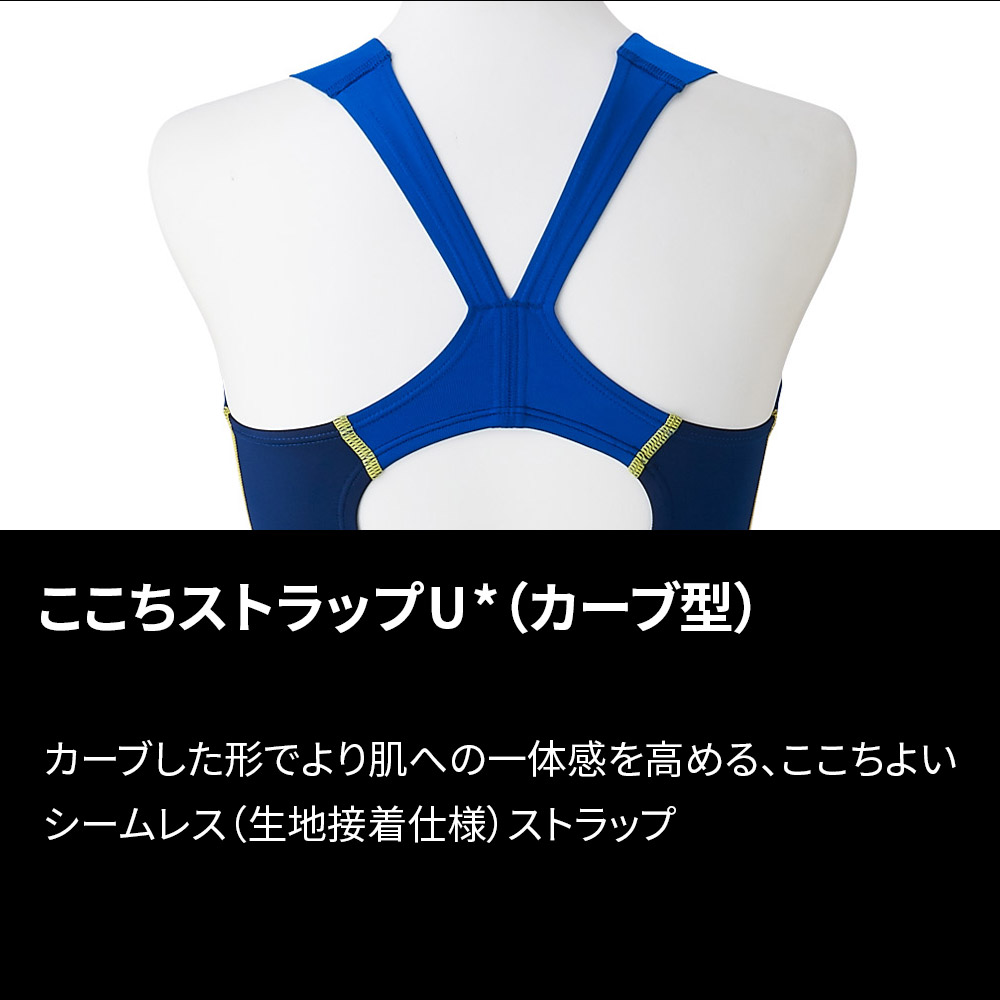 ミズノ MIZUNO 競泳水着 レディース WA承認モデル GX・SONIC STREAM ハーフスーツ マスターズバック ここちU オールインワン N2MGC733 fina マーク ありの画像