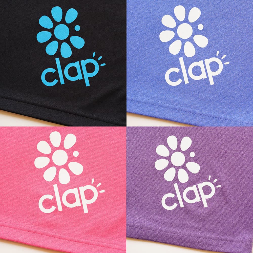 クラップ CLAP リーフ スマイル ドライ Tシャツ レディース