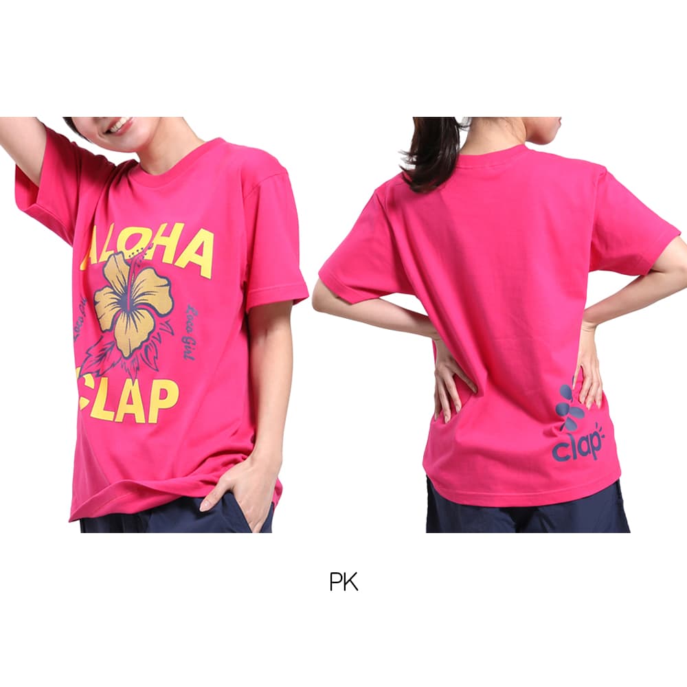 clap クラップ　新品未開封　花柄ピンクヨガパンツ Mサイズ □ 公式 □ clap/クラップ Heart Croppedpants ピンクハート