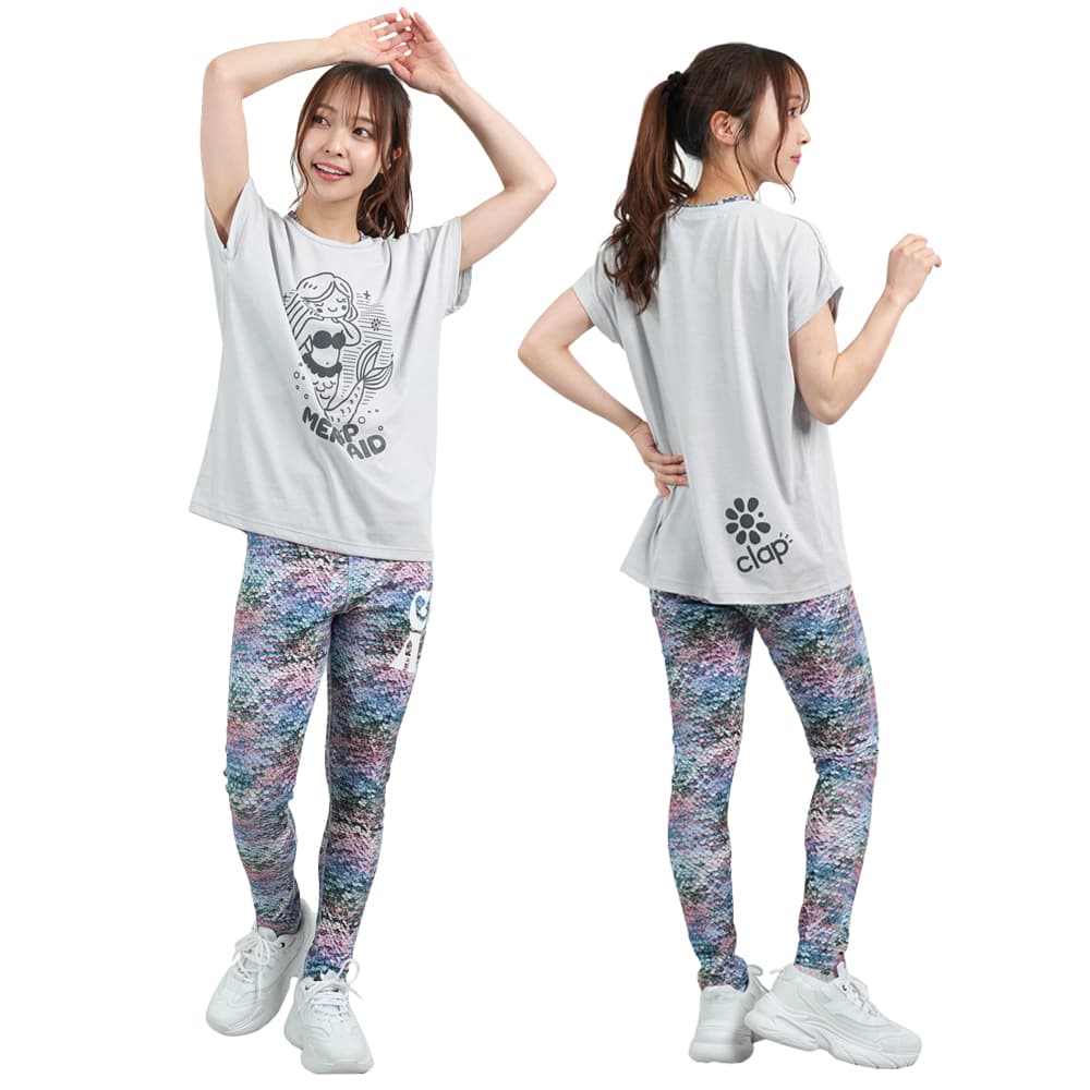 clap クラップ 人気 レギンス＆ブラトップ2点 ヨガ ズンバ