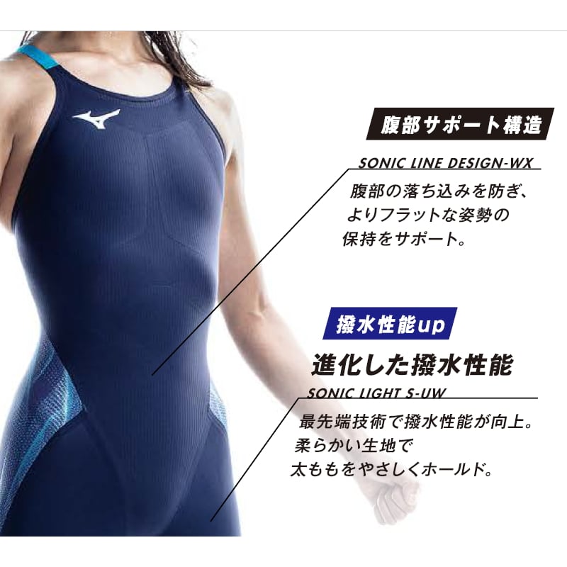 ミズノ 競泳水着 ジュニア女子 GX SONIC5 ST スプリンター Pre-Futureグラフィック Fina MIZUNO 高速水着  N2MG0201-J