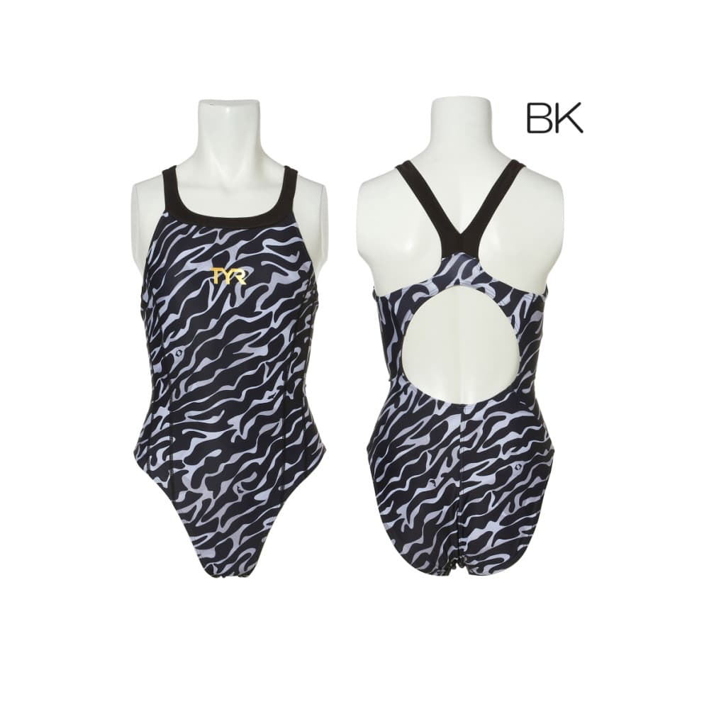 ティア TYR フィットネス水着 レディース H-NECK マックスバック NEW ZEBRA 水泳...