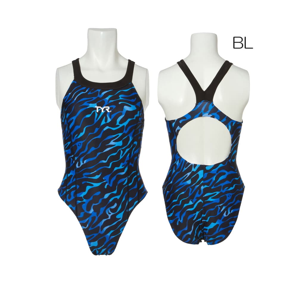 ティア TYR フィットネス水着 レディース H-NECK マックスバック NEW ZEBRA 水泳...