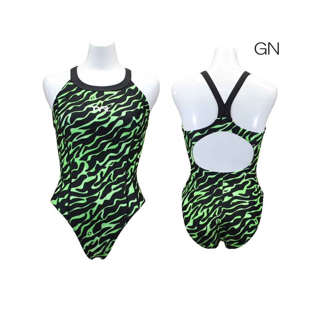 ティア TYR フィットネス水着 レディース H-NECK マックスバック NEW ZEBRA 水泳...