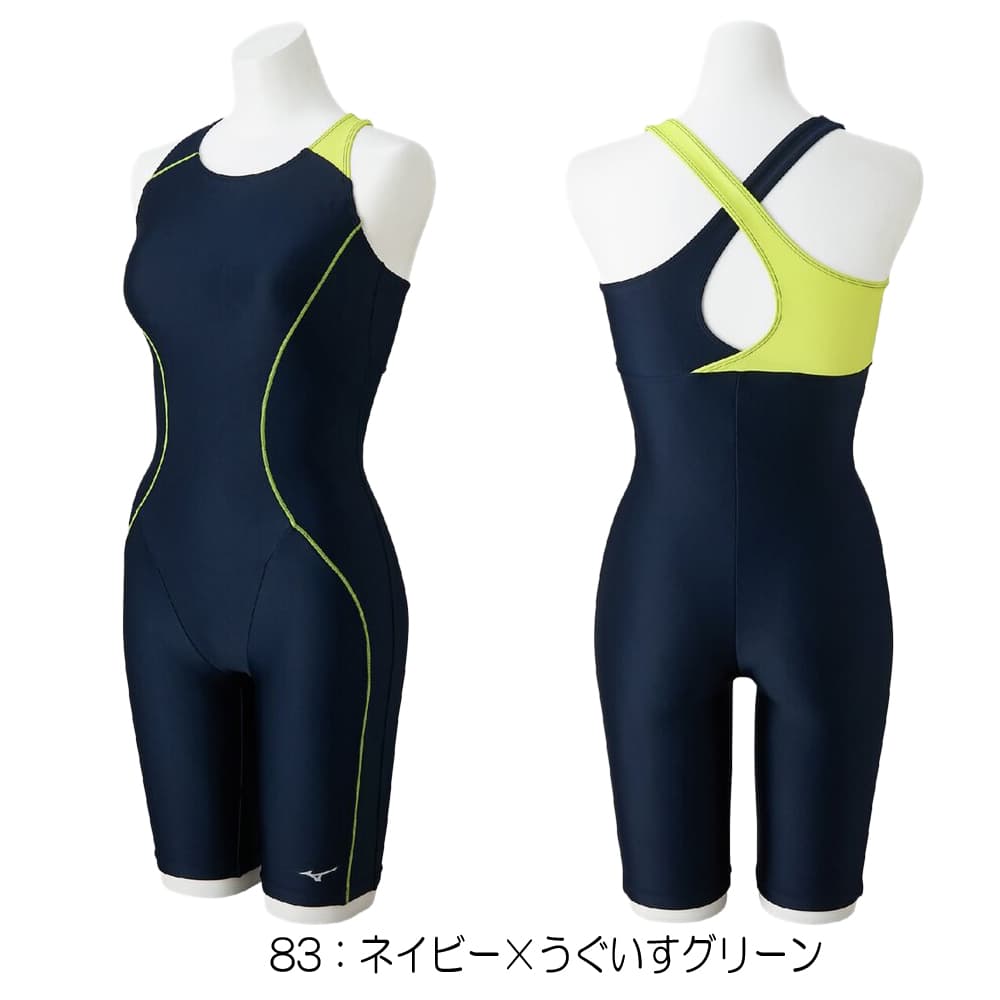 9/30まで値下げ Mizuno スポーツ用水着 ブラック/グリーン MIZUNO（ミズノ） フィットネス水着 レディース Stroke ONE