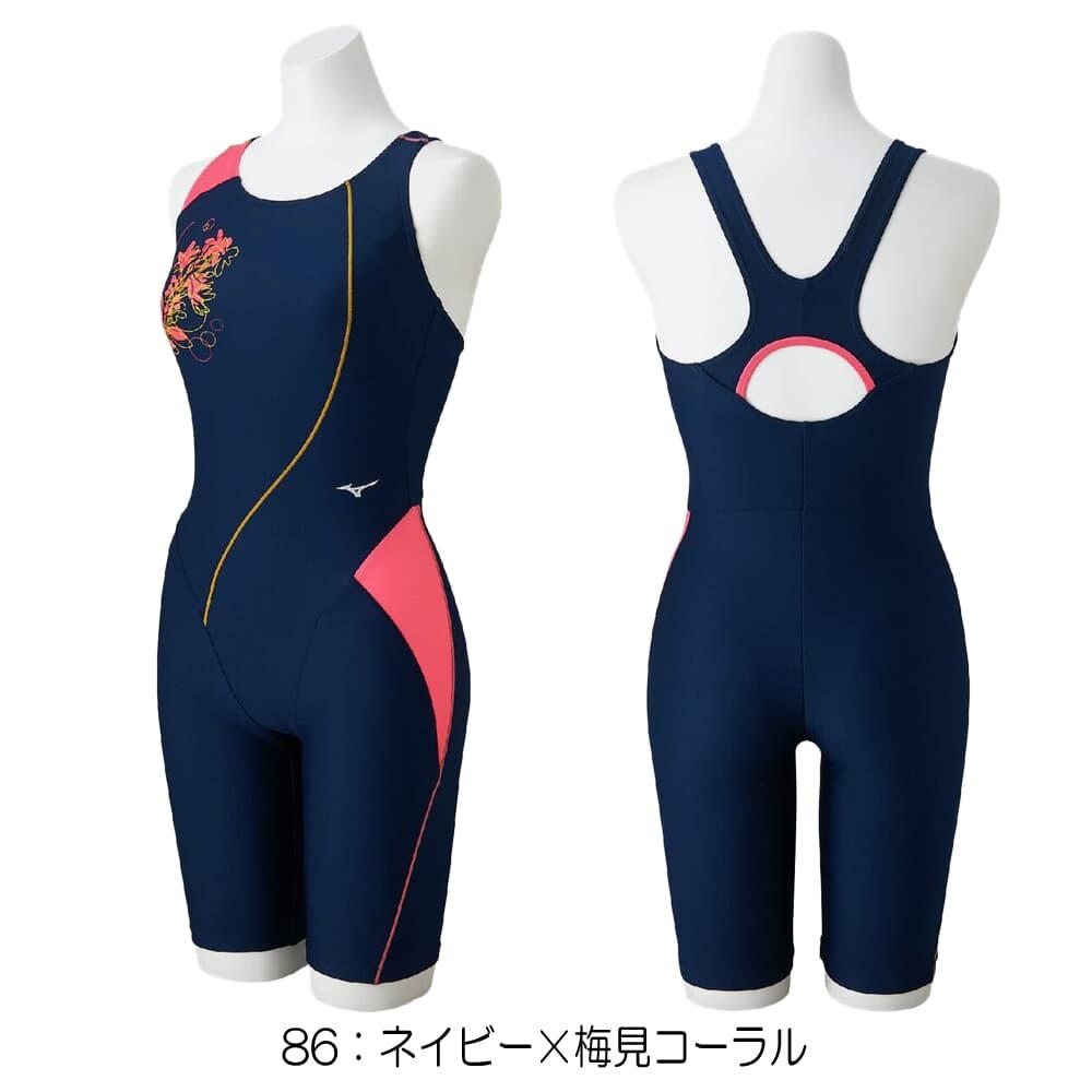 ミズノ MIZUNO フィットネス水着 レディース Stroke ONEオールインワン パッド付き 2026年春夏モデル N2JGD310_2
