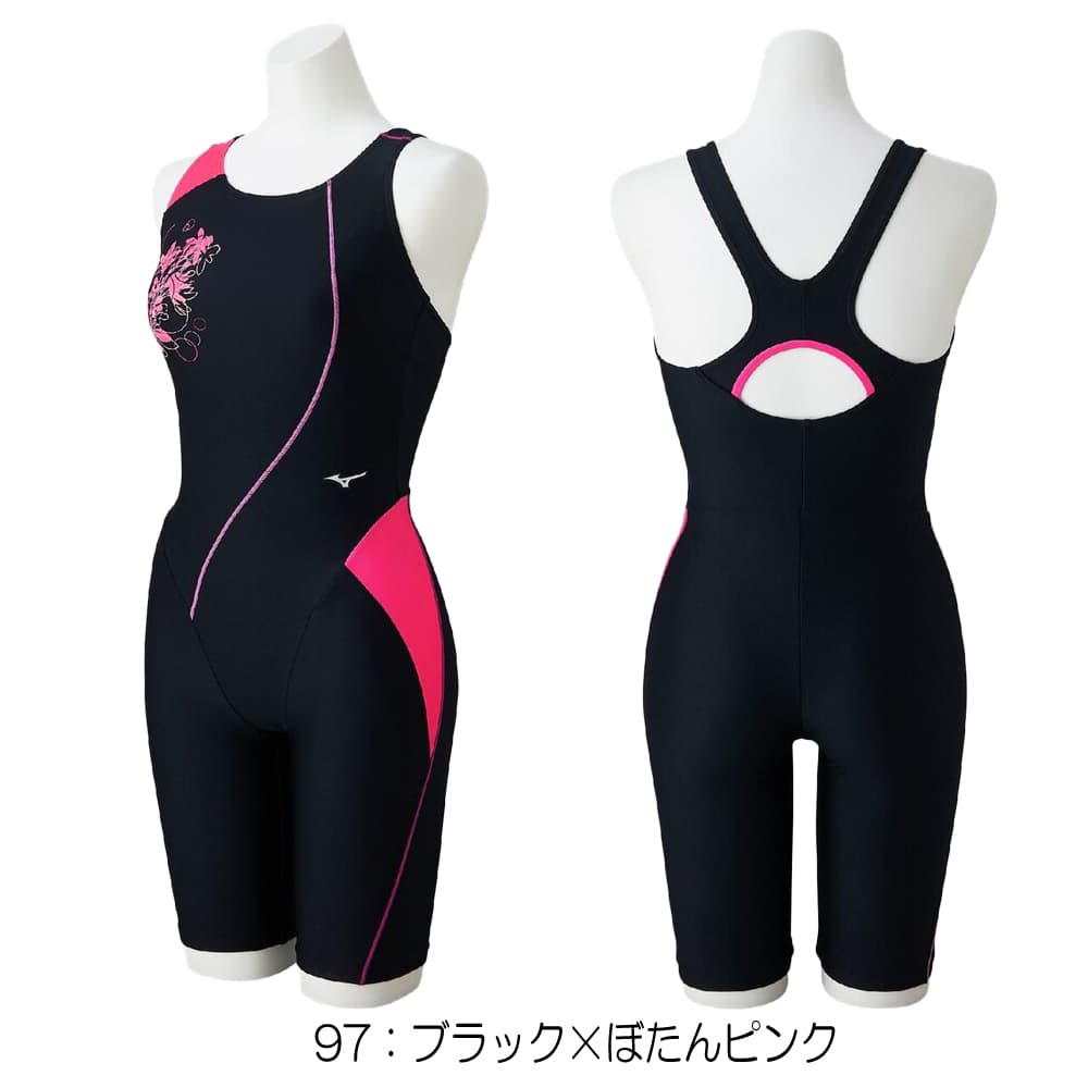 ミズノ MIZUNO フィットネス水着 レディース Stroke ONEオールインワン パッド付き 2026年春夏モデル N2JGD310_5