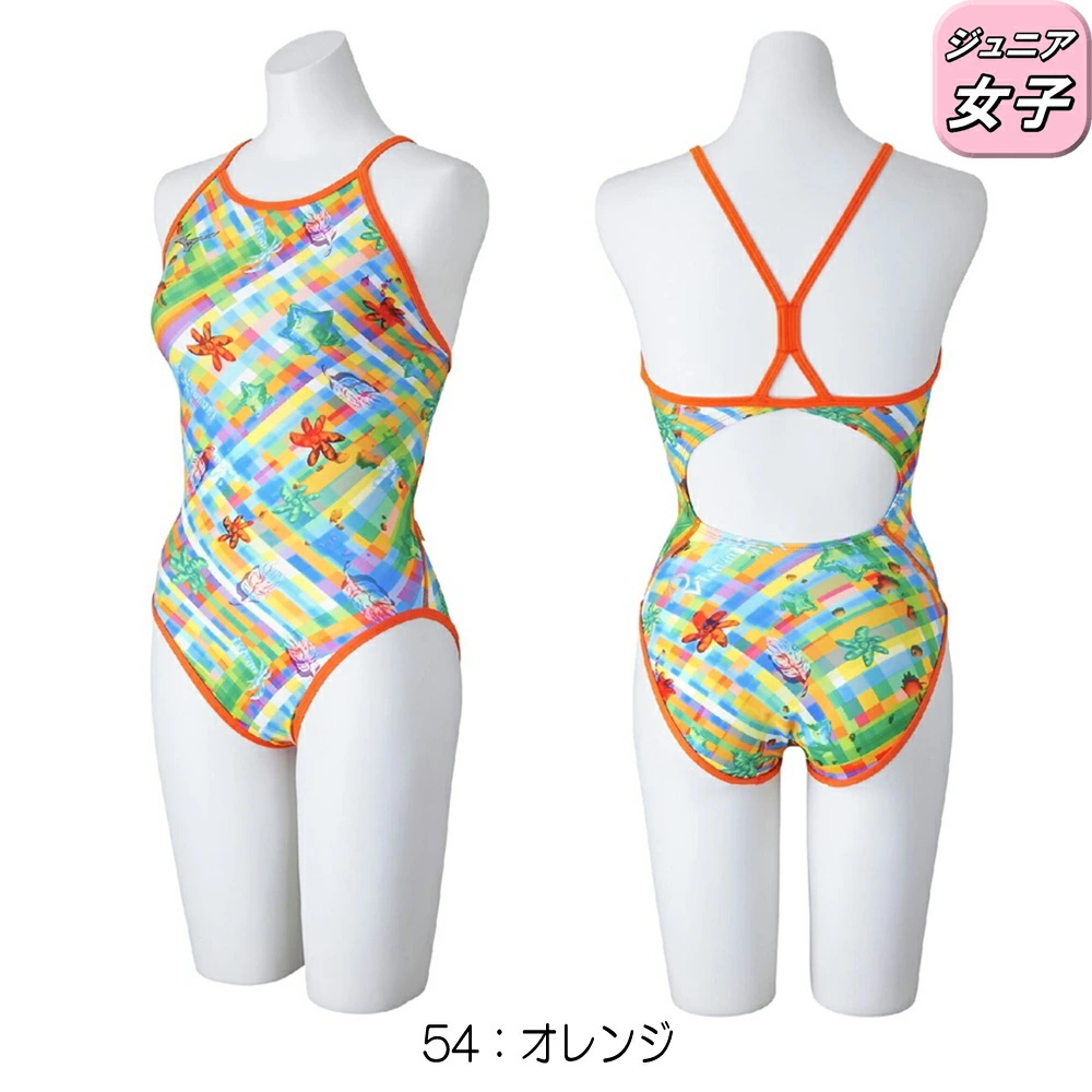ミズノ MIZUNO 競泳水着 練習用水着 ジュニア女子 エクサースーツ ミディアムカット EXER SUITS U-Fit Ri Collection 池江璃花子 競泳練習水着 2025年春夏モデル | EXER SUITS | 02
