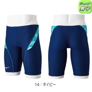 ミズノ MIZUNO 競泳水着 ジュニア男子 練習用 エクサースーツ ハーフスパッツ EXER SU...