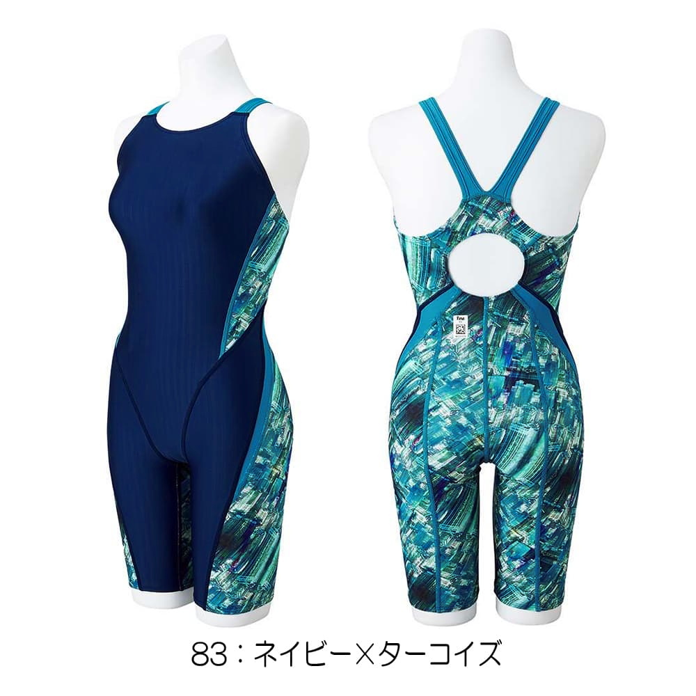 競泳水着 レディース ミズノ MIZUNO WA承認モデル STREAM ACE ハーフスーツ マスターズバック オールインワン 2024年秋冬モデル N2MGB743 | MIZUNO | 01