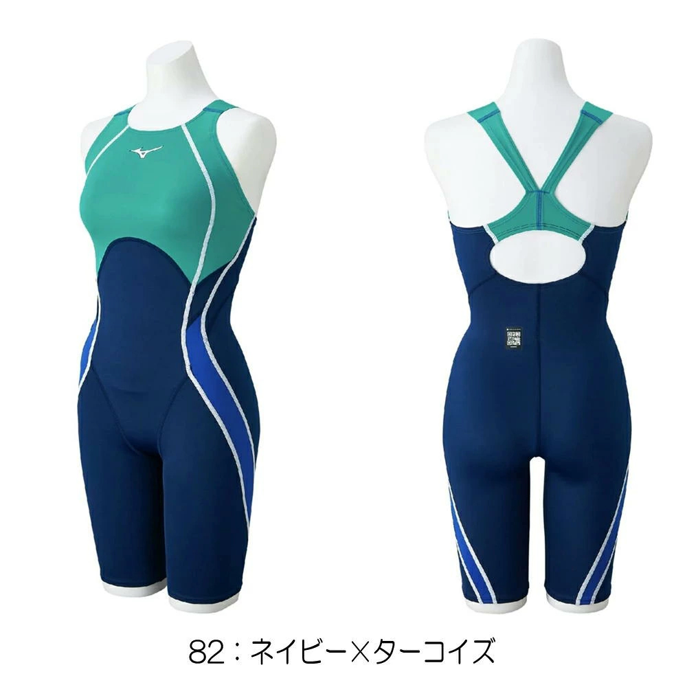 ミズノ MIZUNO 競泳水着 レディース WA承認モデル GX・SONIC STREAM ハーフスーツ マスターズバック ここちU オールインワン N2MGC733 fina マーク ありの画像
