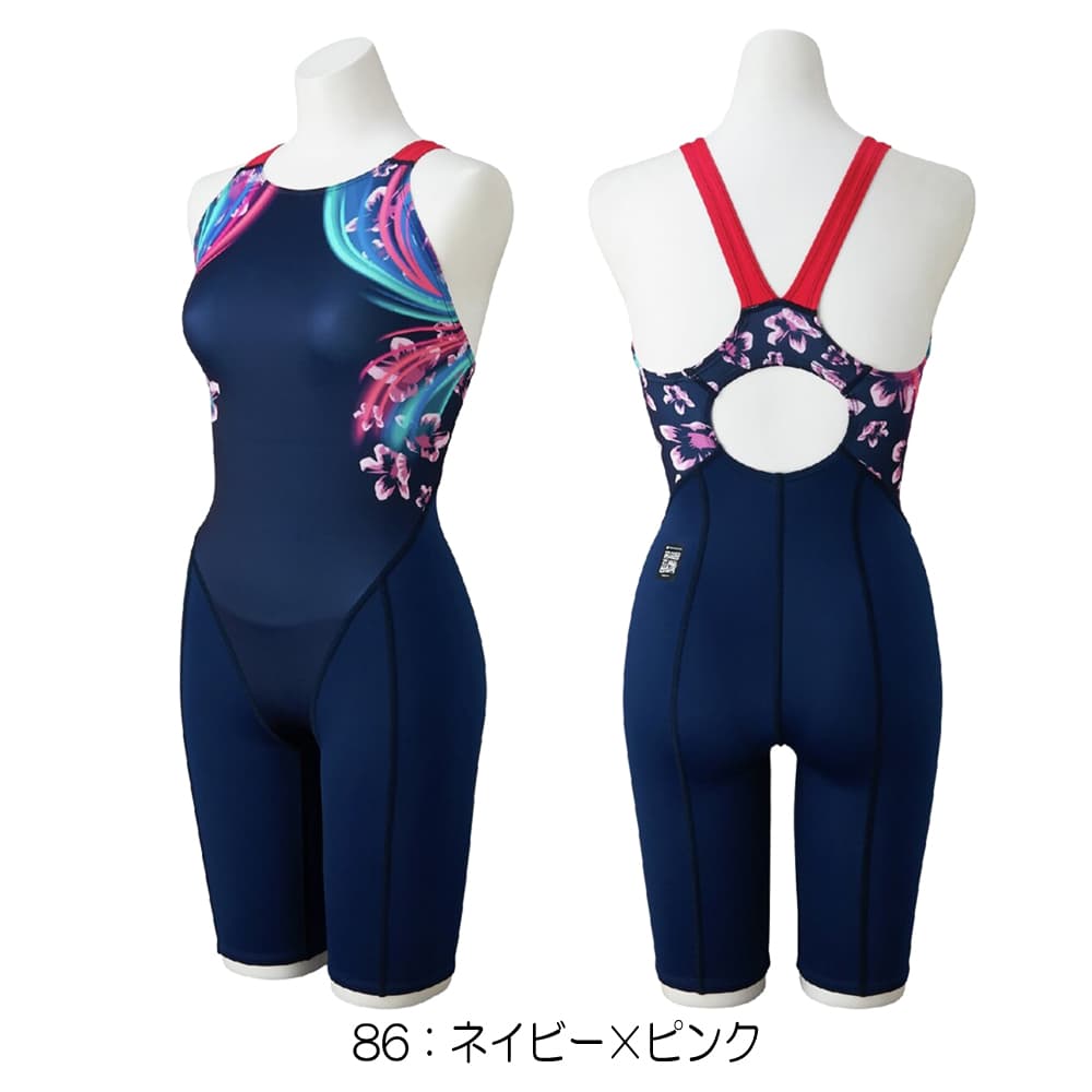 ミズノ MIZUNO 競泳水着 レディース WA承認モデル ST Graphic ハーフスーツ マスターズバック オールインワン 2026年春夏モデル N2MGD742 fina マーク あり_1