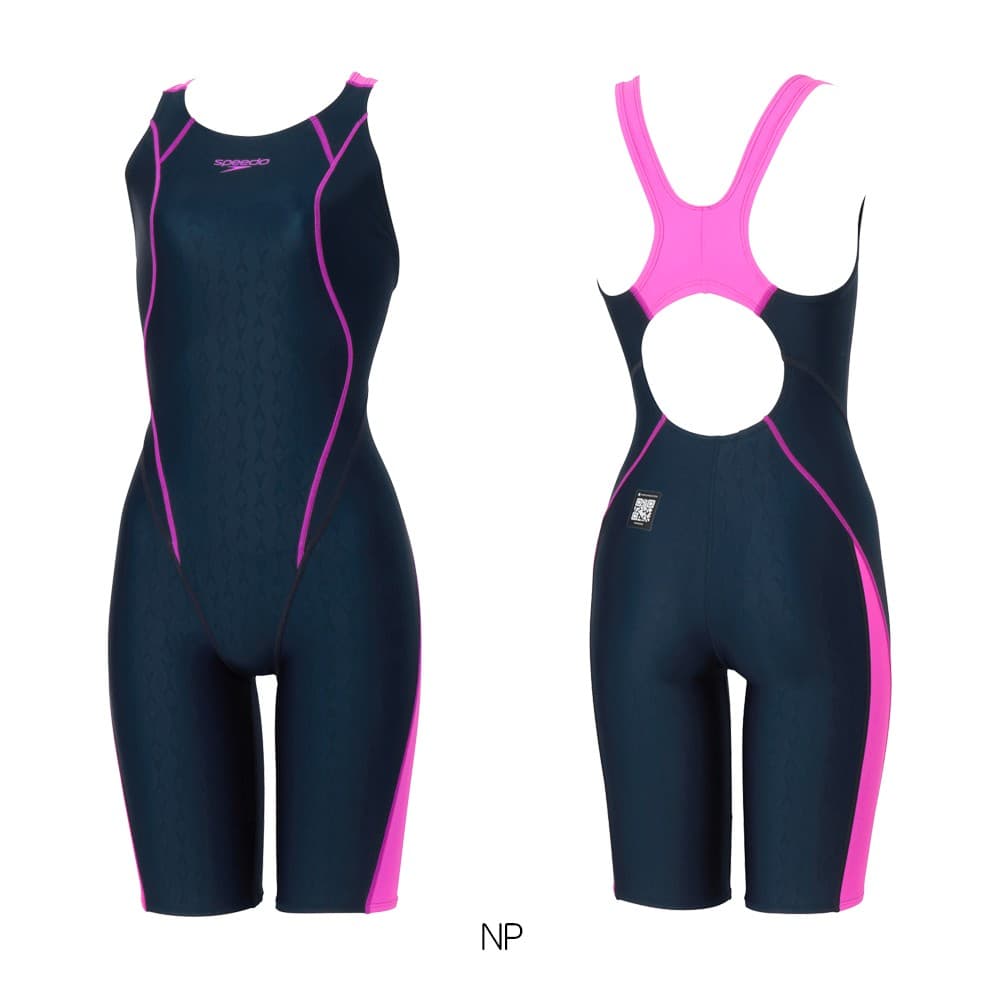 スピード SPEEDO 競泳水着 レディース WA承認モデル フレックスシグマニューセミオープンバックニースキン2 オールインワン FLEX Σν 2026年春夏 SCW12602FEの画像