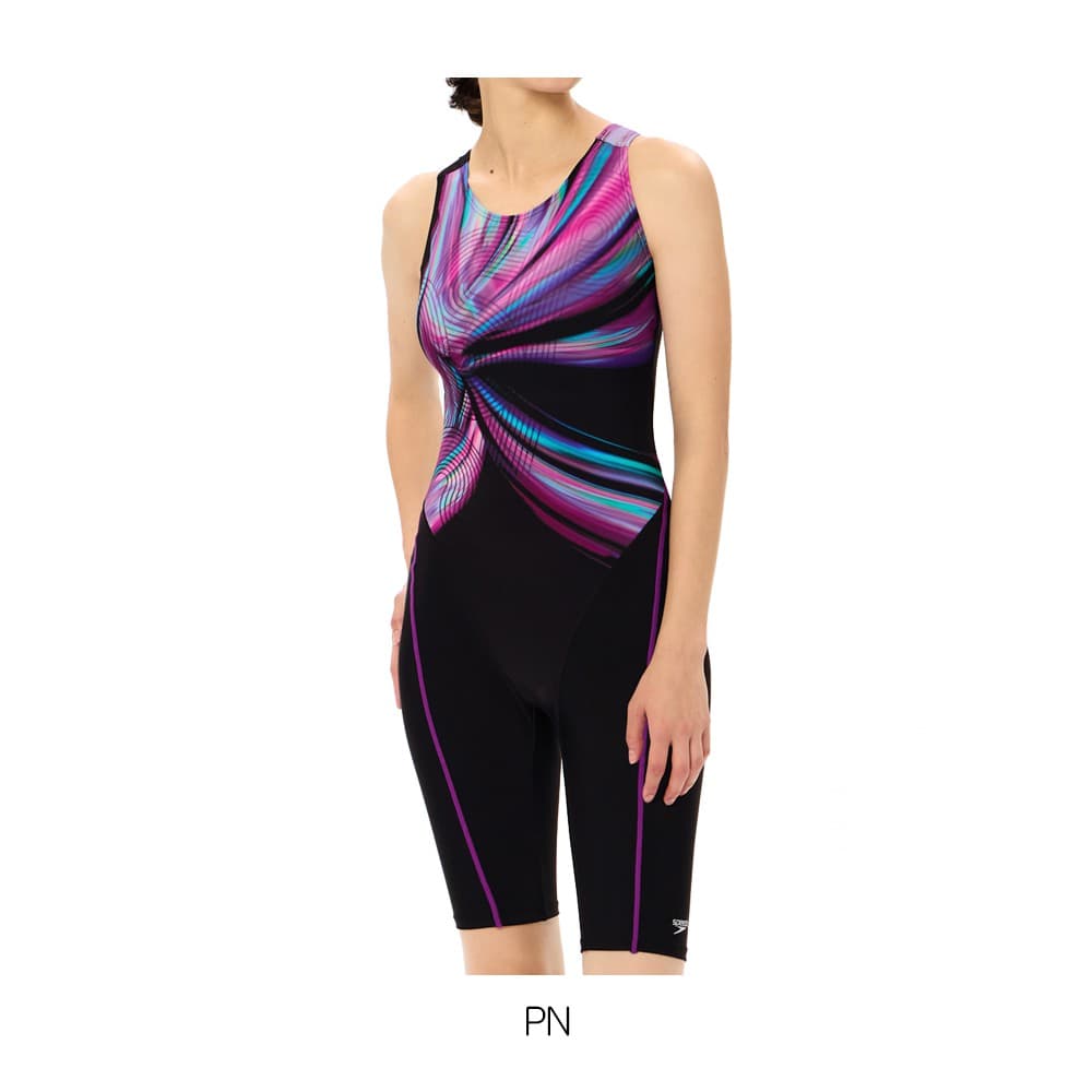 スピード SPEEDO フィットネス水着 レディース オブシディアンルースンニースキン オールインワン パッド付き Ultra Stretch ECO 2025年春夏モデル | speedo | 02