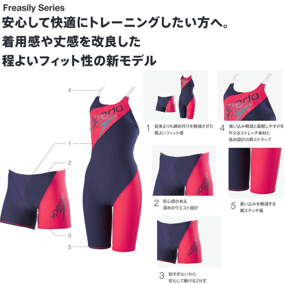 スピード SPEEDO 競泳水着 レディース 練習用 バネルフリージリー