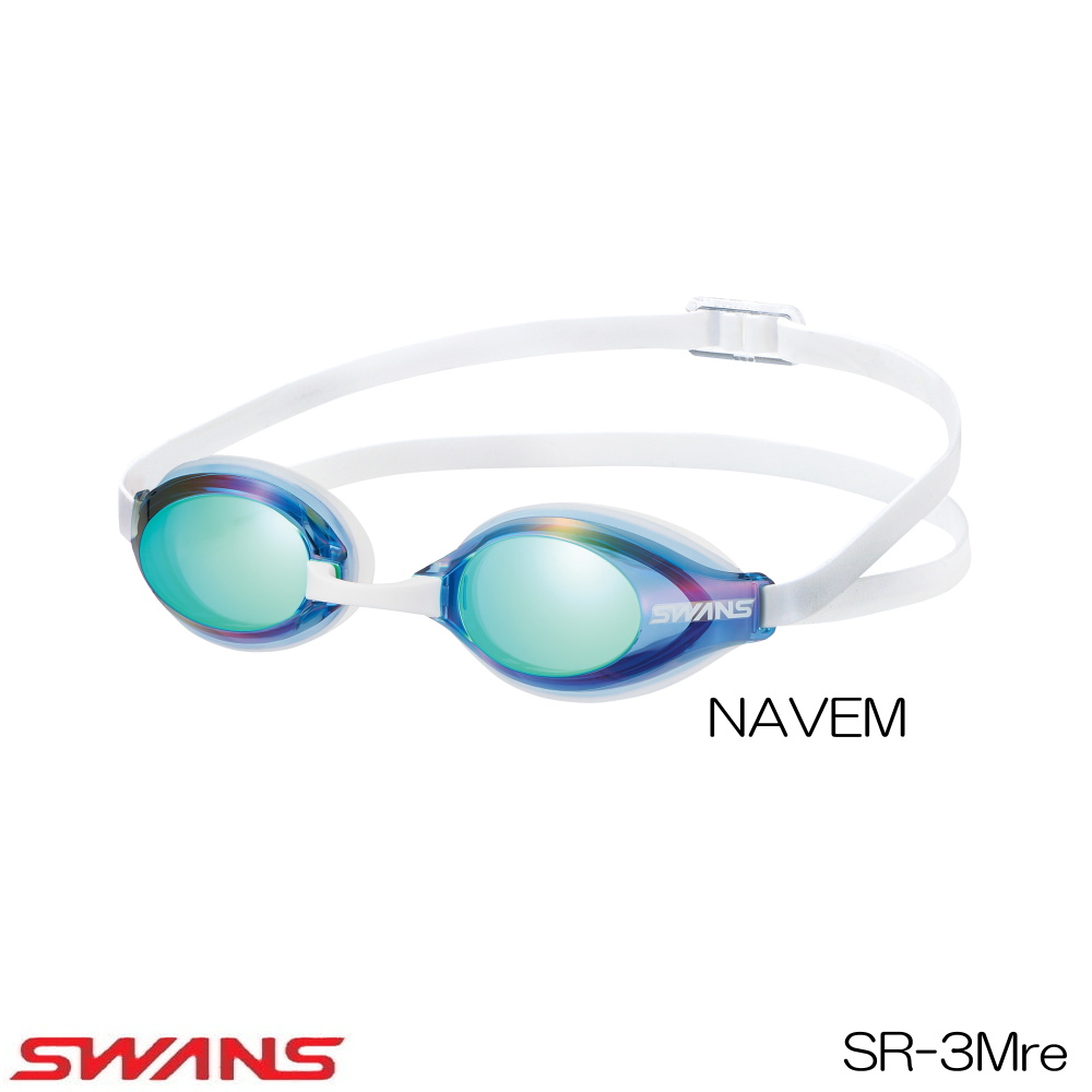 SWANS スワンズ AQUALIGHTNING スイミングゴーグル ミラーレンズ re：non リノンくもり止め WA承認 クッション付き SR-3Mre | SWANS | 02