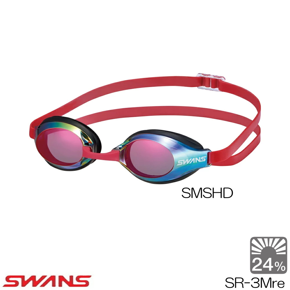 SWANS スワンズ AQUALIGHTNING スイミングゴーグル ミラーレンズ re：non リノンくもり止め WA承認 クッション付き SR-3Mre | SWANS | 04