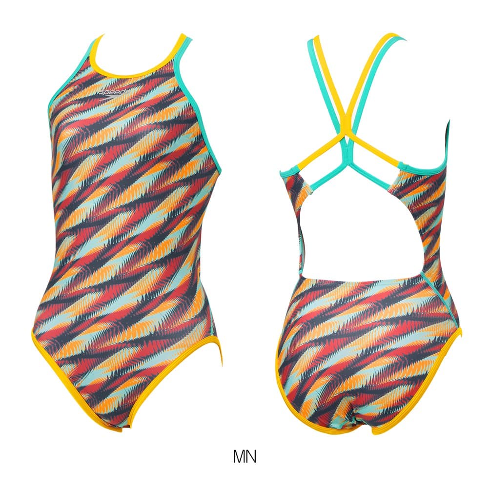 スタンダードにオススメ練習着！ワンピースタイプで脱ぎ着が簡単！ speedo 値下げ 送料無料 スピード レディース 水着 ゼブラ
