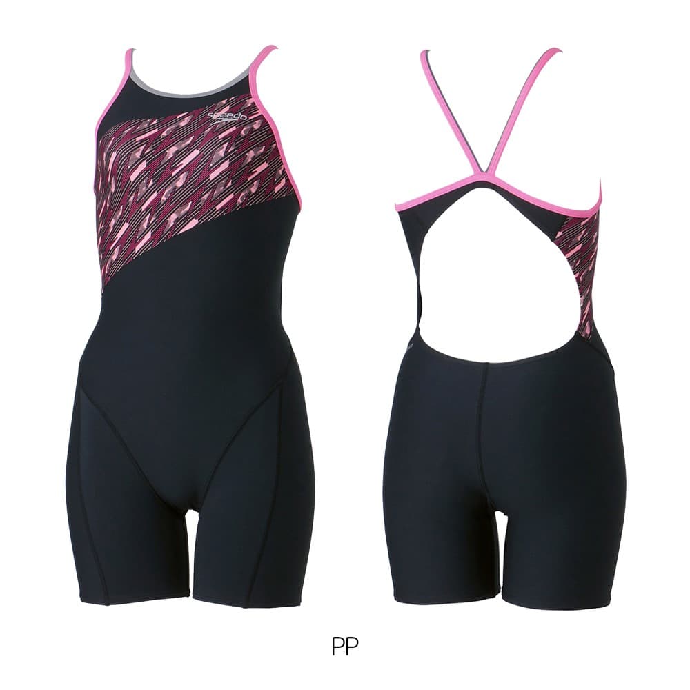 スピード SPEEDO 競泳水着 レディース 練習用 ブーンフローターンズショートニースキン オールインワン ENDURANCE ECO 競泳練習水着 2024年春夏モデル STW12406 | speedo | 02