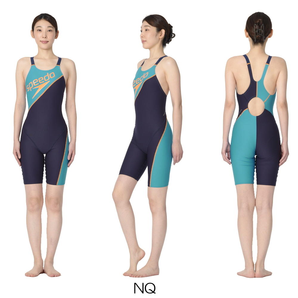 speedo 水色 競泳水着 S speedo（スピード） 競泳水着 練習用水着 レディース パネルターン