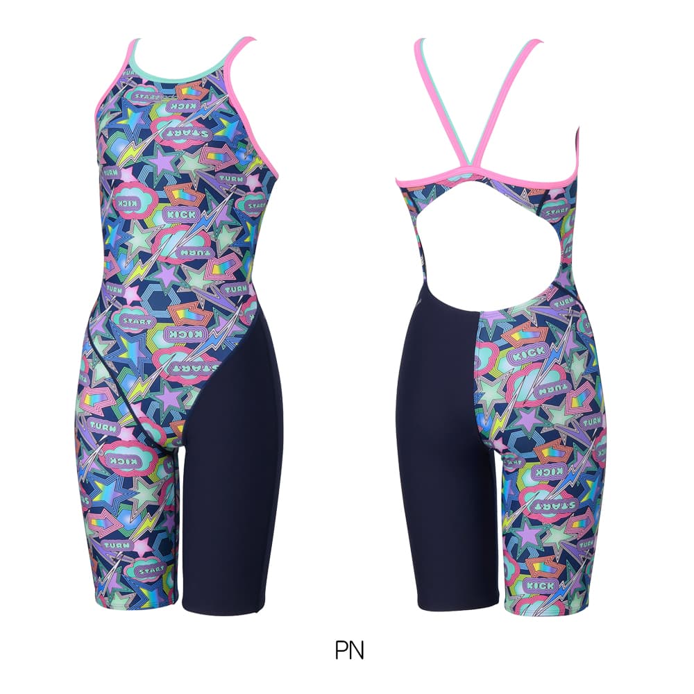 スピード SPEEDO 競泳水着 練習用水着 レディース スパークリングブーンターンズニースキン オールインワン ENDURANCE ECO 競泳練習水着 2025年秋冬モデル STW12556 speedo（スピード） 競泳水着 練習用水着 レディース スパークリング