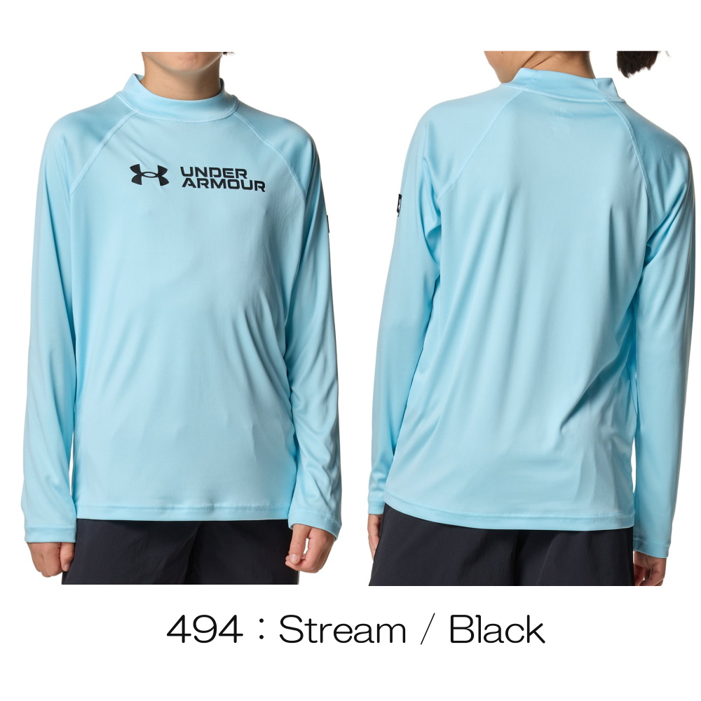 アンダーアーマー UNDER ARMOUR UAラッシュ ガード ロングスリーブ モック キッズ ジュニア 子供 子ども ラッシュガード 海水浴 プール 水遊び 長袖 U6001926 | UNDER ARMOUR | 02