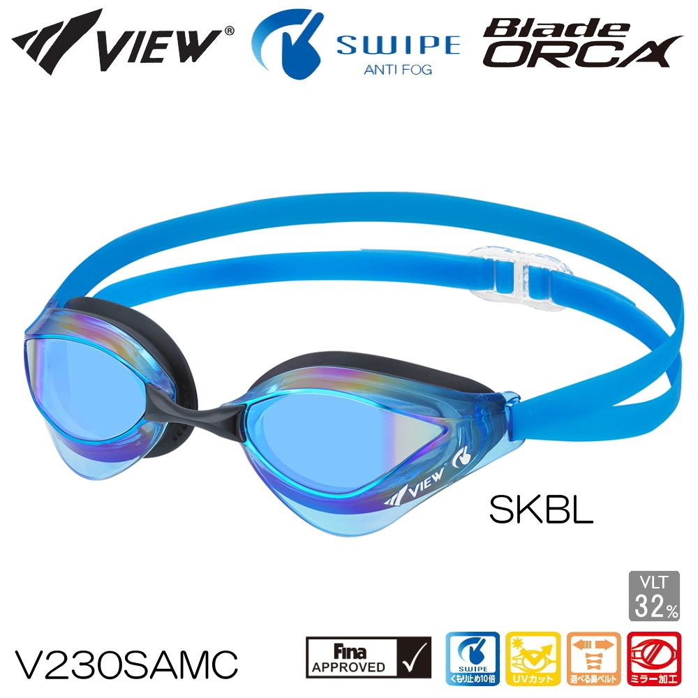 Tabata（タバタ） スイミングゴーグル 水泳 FINA承認 WA承認 ビュー