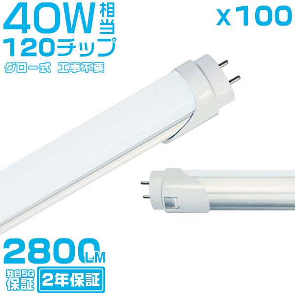 ledu 40W` 100{Zbg T8 G13 120cm 2800LM 40W^ O[Hsv 320xLp薾邢 EMCΉ 1198mm FI 2Nۏ